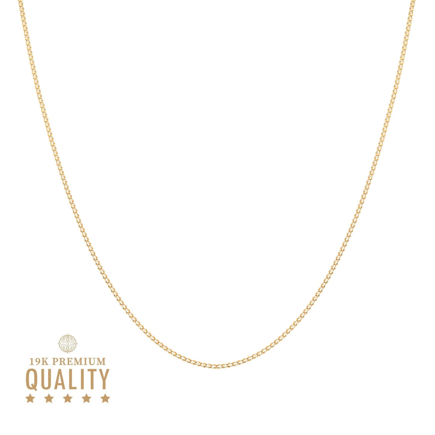 Fio Malha Elos Love em Ouro 19kl (43cm) - Loja do Ouro