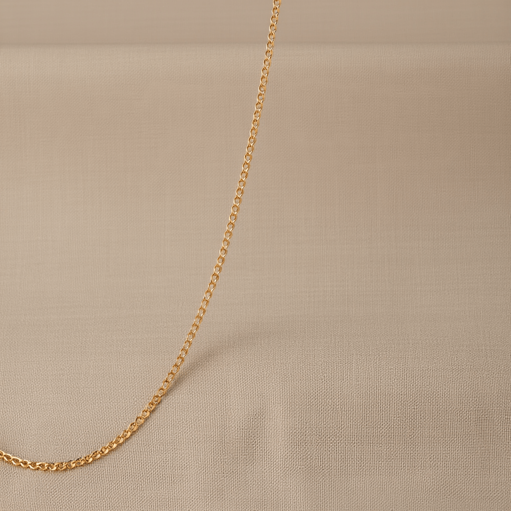 Fio Malha Elos Love em Ouro 19kl (43cm) - Loja do Ouro