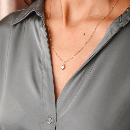 Fio Malha Singapura em Ouro 19kl com Coração Raiado (50cm) - Loja do Ouro