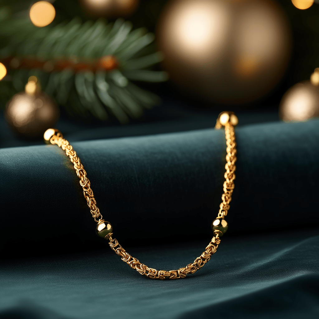 Fio Malha Virolinha em Ouro 19kl com Bolas Lisas (43.5cm) - Loja do Ouro