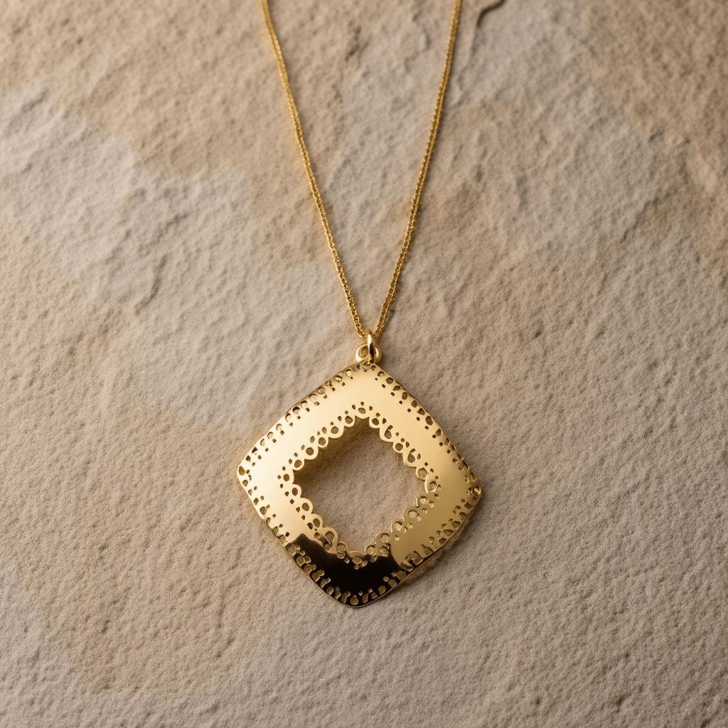 Fio Reflexo em Prata Dourada (37.5cm) - Loja do Ouro