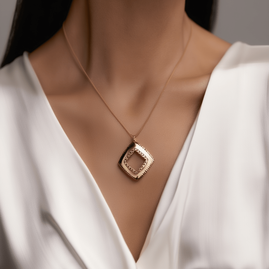 Fio Reflexo em Prata Dourada (37.5cm) - Loja do Ouro