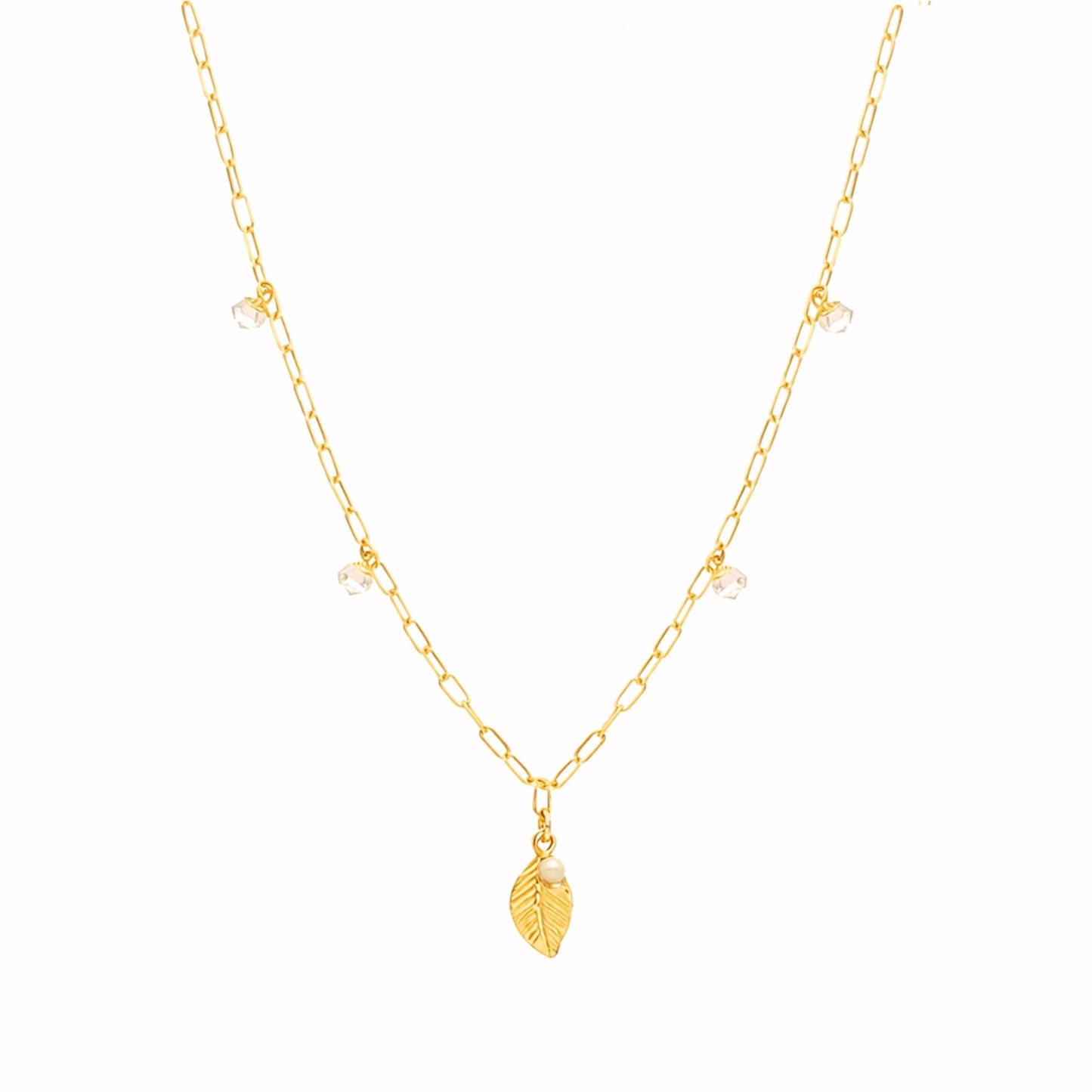 Fio Serena em Prata Dourada (38cm) - Loja do Ouro