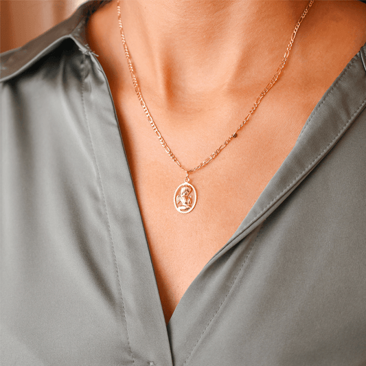 Medalha Anjo da Guarda em Ouro 19kl com Aro Torcido (1.6cm) - Loja do Ouro