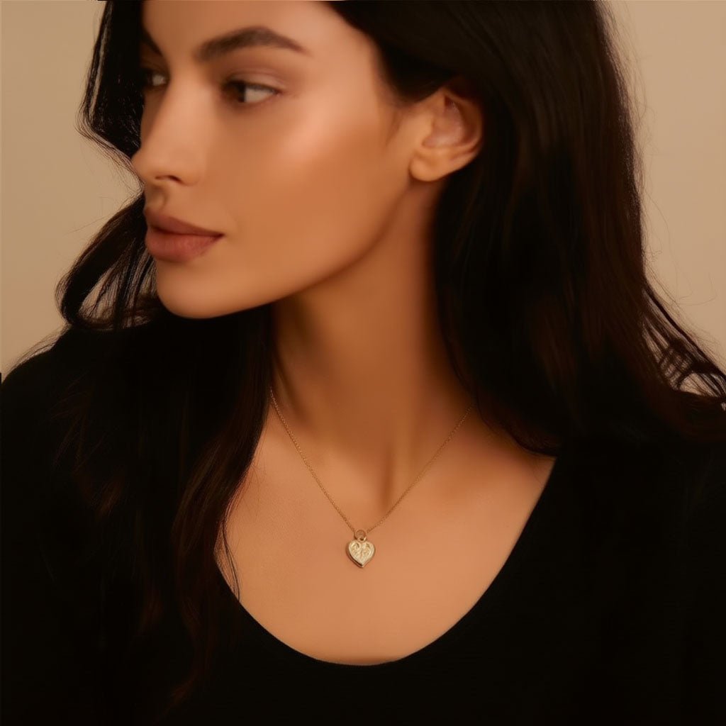 Medalha Coração Floral em Ouro 19kl (1.2cm) - Loja do Ouro