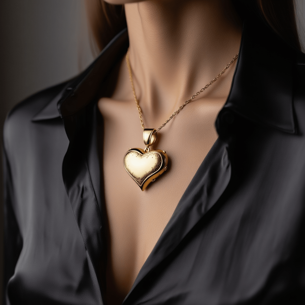 Medalha Coração Trabalhado em Ouro 19kl (2.8cm) - Loja do Ouro