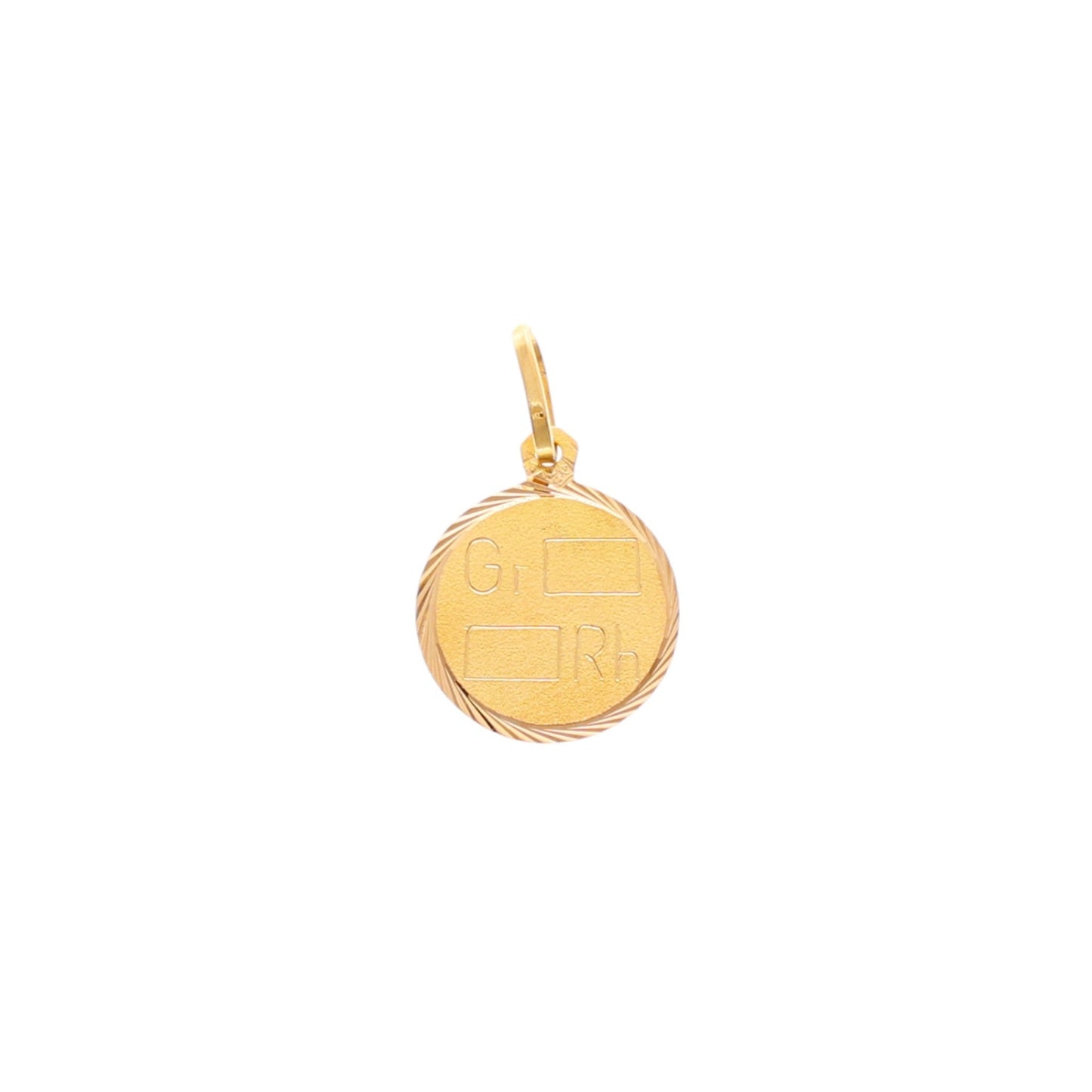 Medalha em Ouro 19kl com Grupo Sanguíneo (1.2cm) - Loja do Ouro