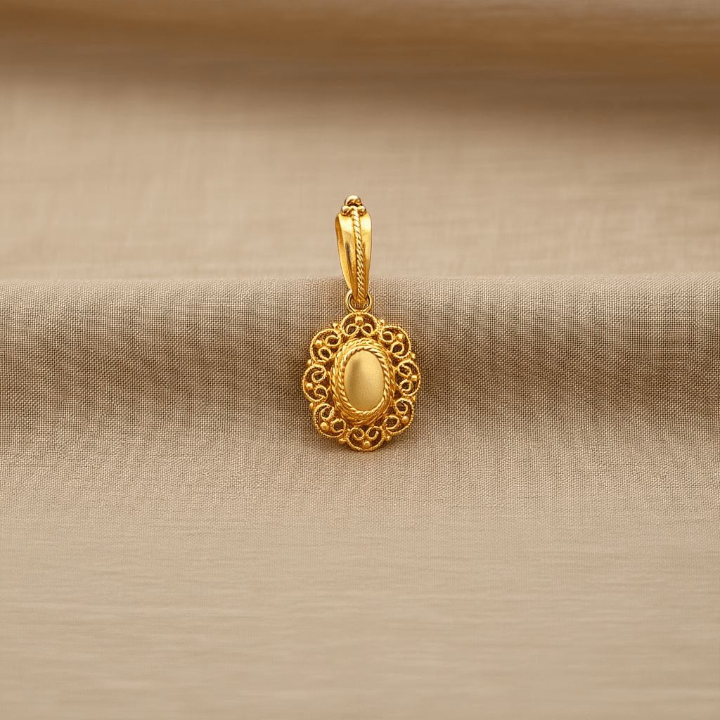 Medalha Flor Rendilhada em Ouro de 18kl - Loja do Ouro