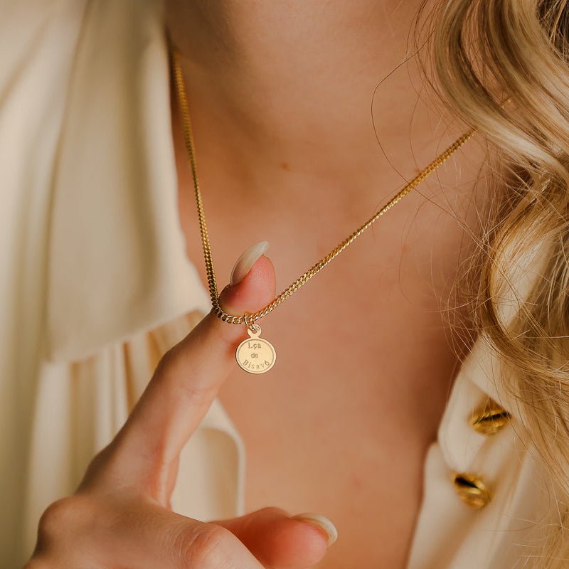 Medalha "Lça de Bisavó" em Ouro 19kl (1cm) - Loja do Ouro