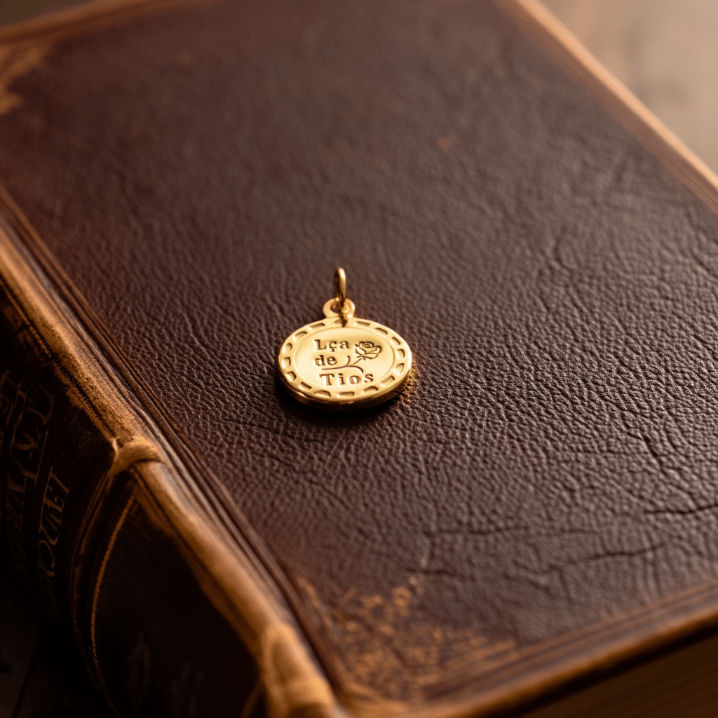 Medalha "Lça de Tios" em Ouro 19kl (1.4cm) - Loja do Ouro