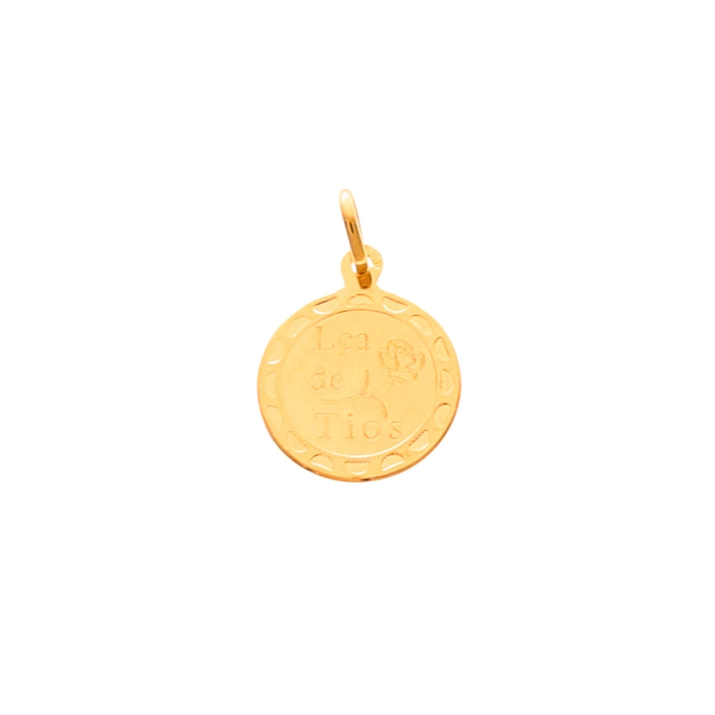 Medalha "Lça de Tios" em Ouro 19kl (1.4cm) - Loja do Ouro