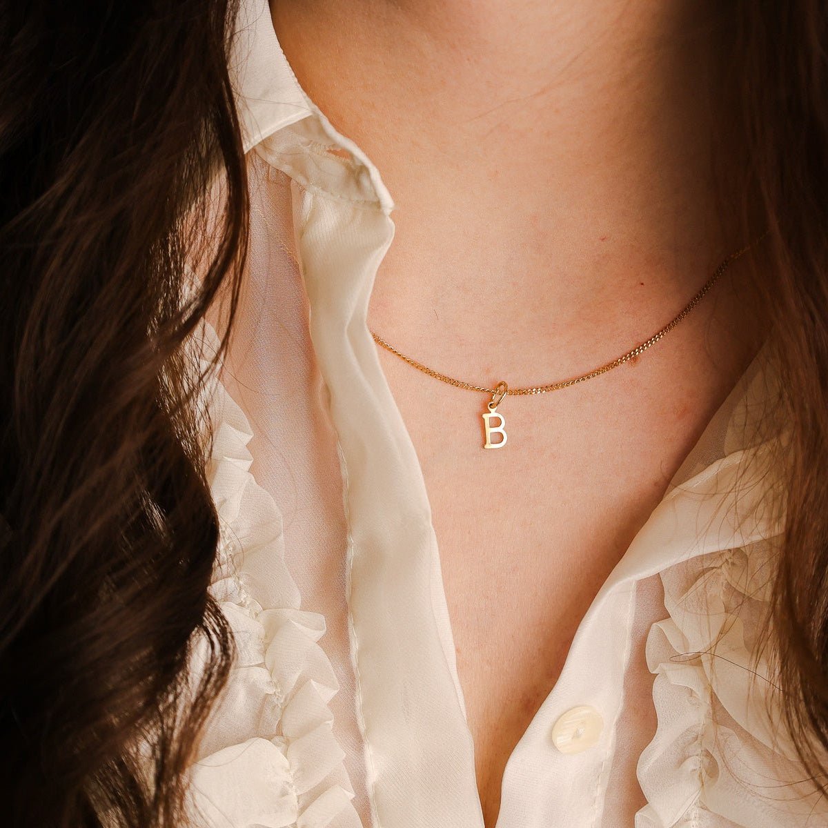 Medalha Letra B em Ouro 19kl - Loja do Ouro