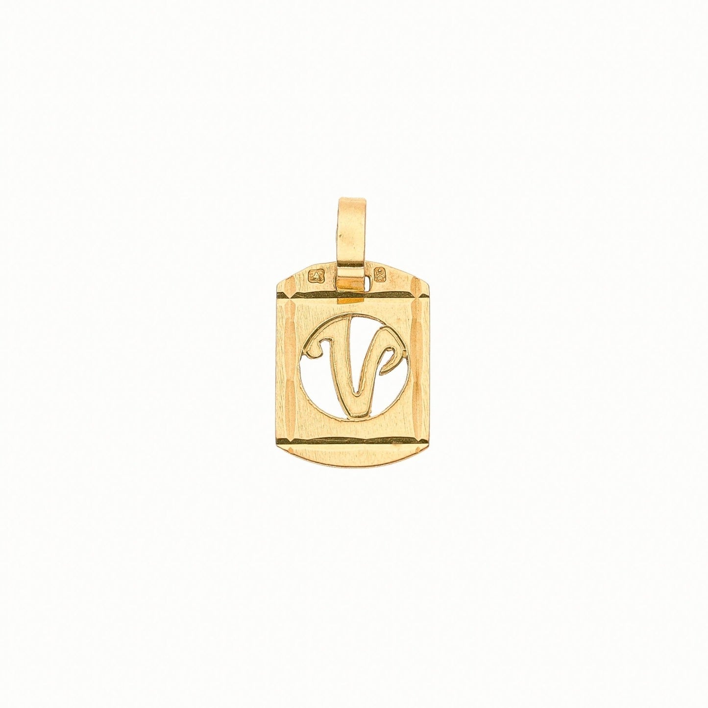Medalha Letra “V” em Ouro 19kl (1.4cm) - Loja do Ouro