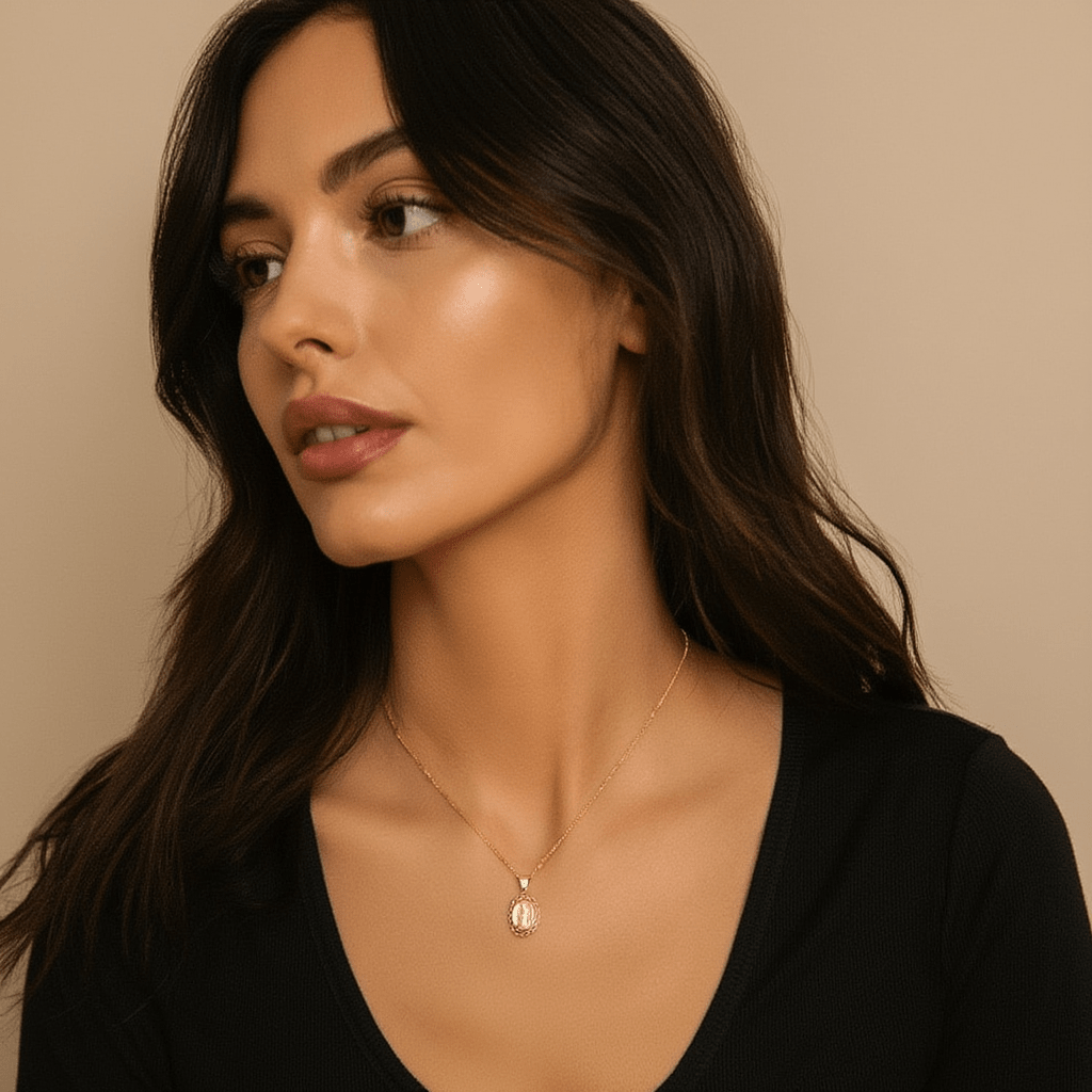 Medalha Nossa Senhora em Ouro 19.2kl (1.3cm) - Loja do Ouro