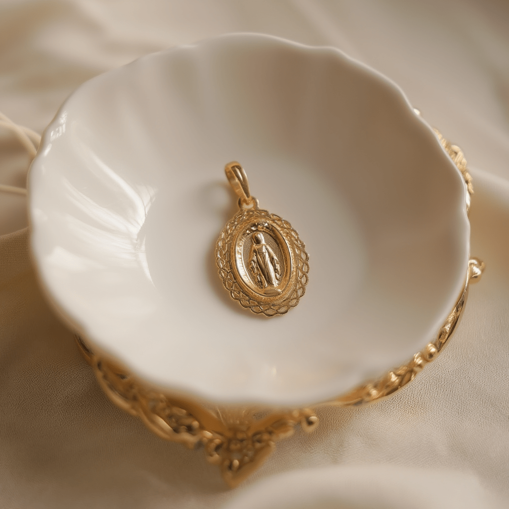 Medalha Nossa Senhora em Ouro 19.2kl (1.3cm) - Loja do Ouro