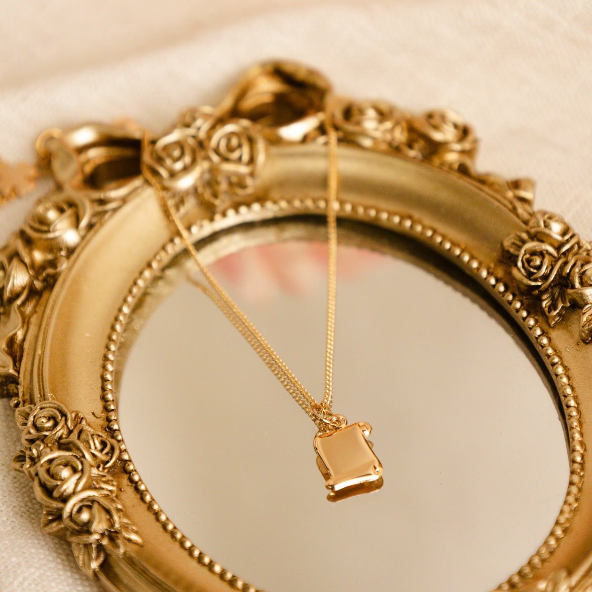 Medalha Papiro em Ouro 19kl - ideal para gravar (1.2cm) - Loja do Ouro