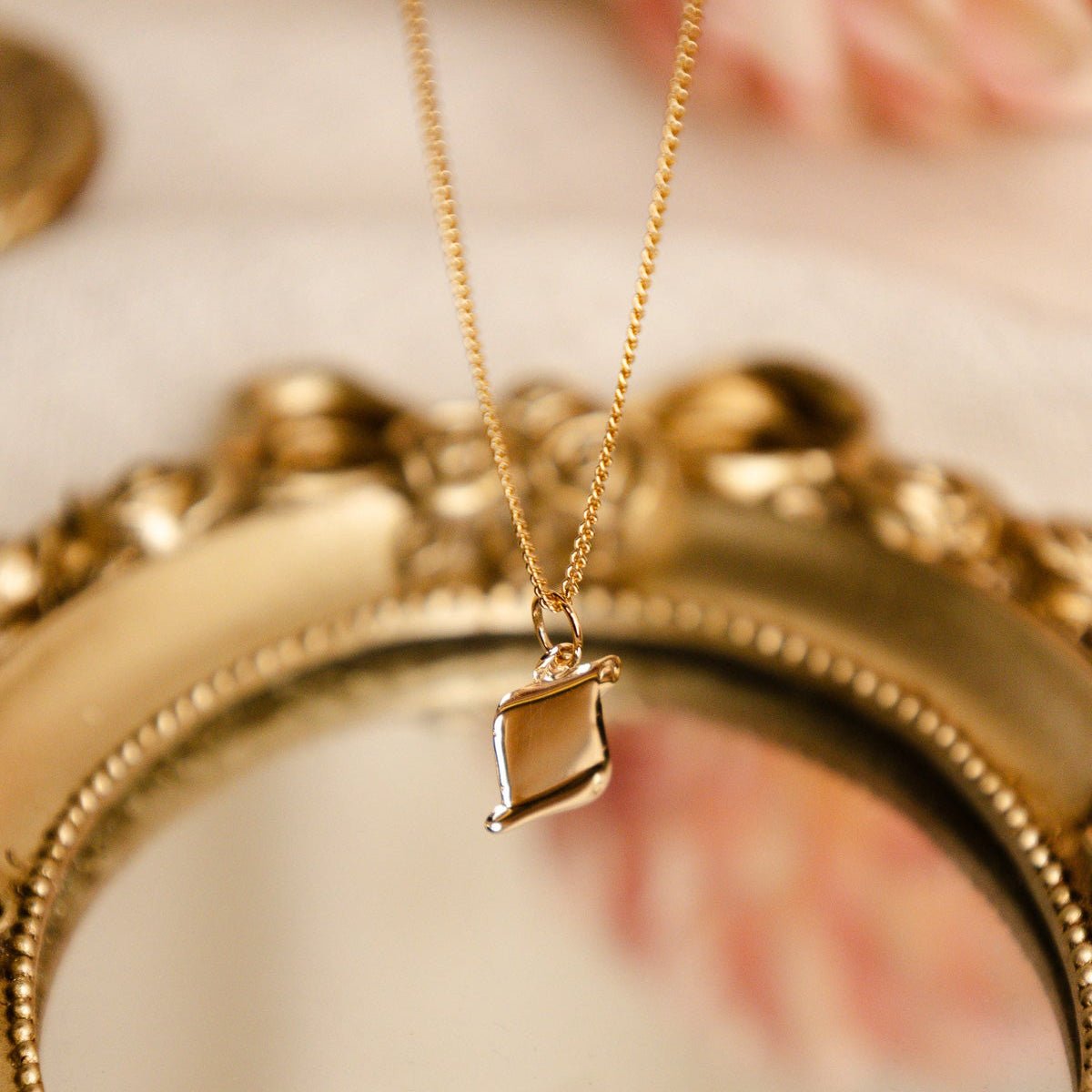 Medalha Papiro em Ouro 19kl - ideal para gravar (1.2cm) - Loja do Ouro