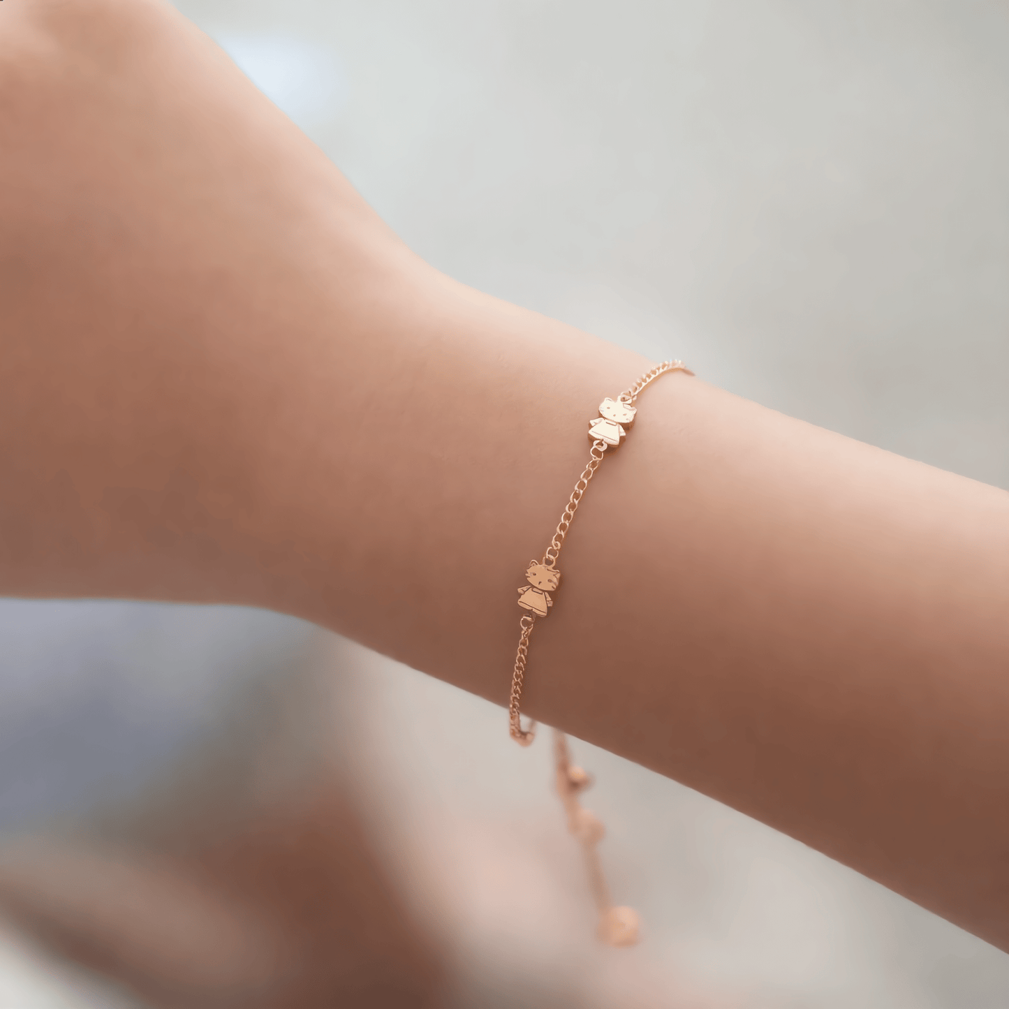 Pulseira Elos Love com Hello Kitty em Ouro 19kl (14.5cm) - Loja do Ouro