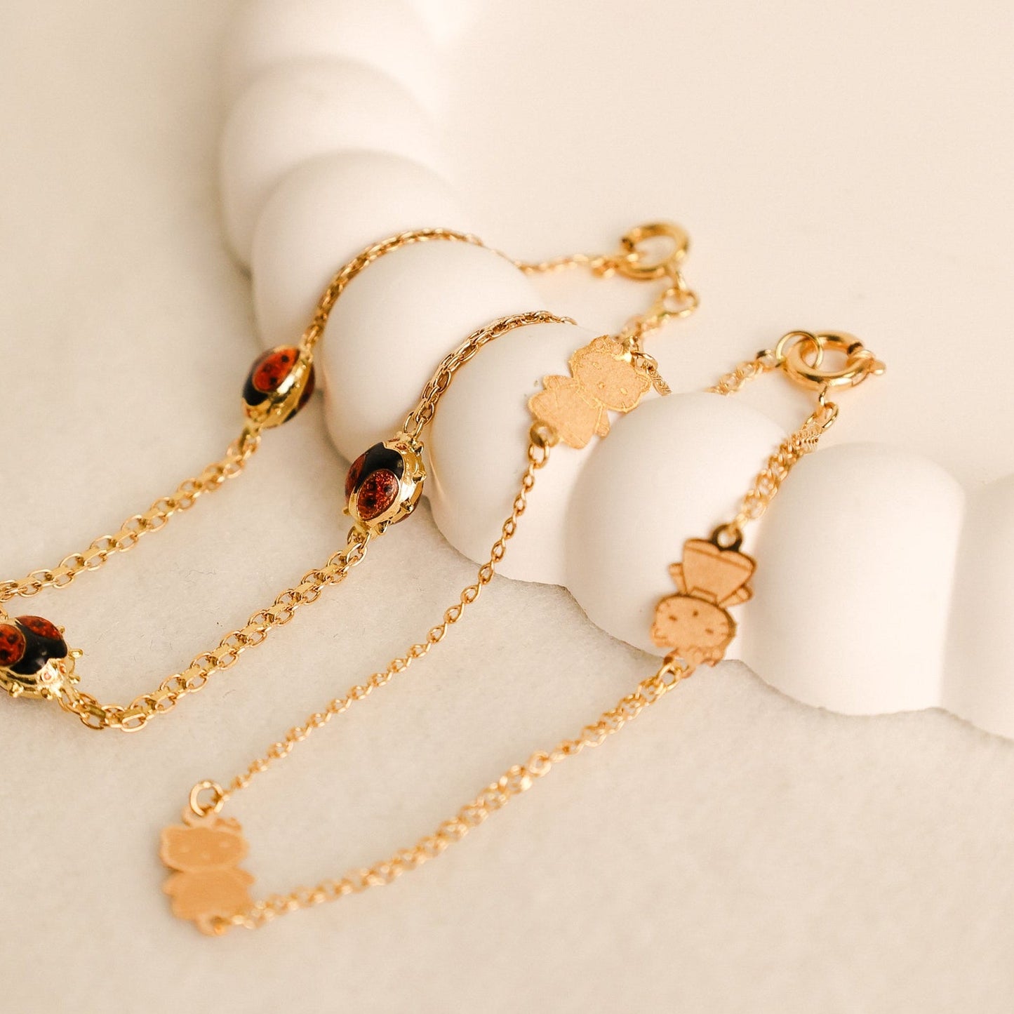 Pulseira Elos Love com Hello Kitty em Ouro 19kl (14.5cm) - Loja do Ouro