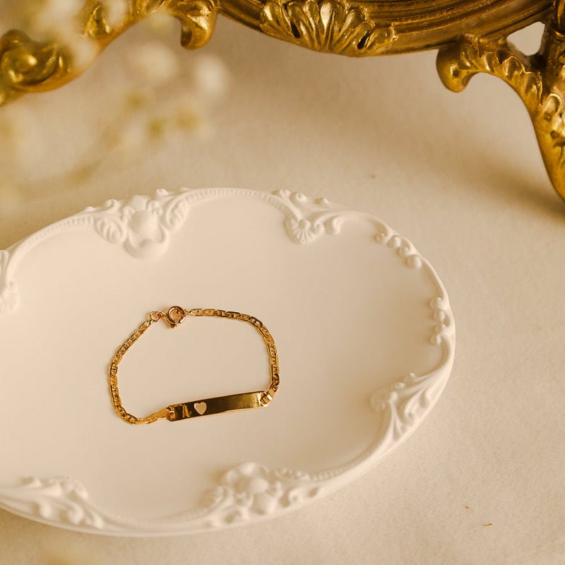 Pulseira em Ouro 19kl com Chapa para Gravação (13cm) - Loja do Ouro