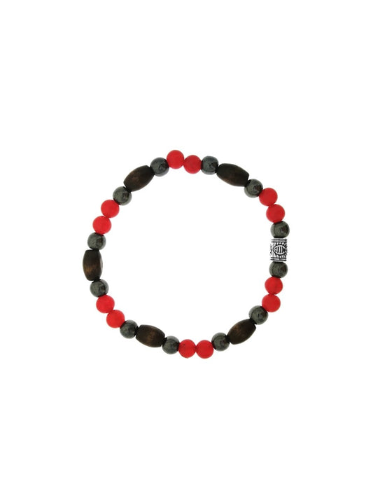 Pulseira Hematitas e Contas Vermelhas - Loja do Ouro