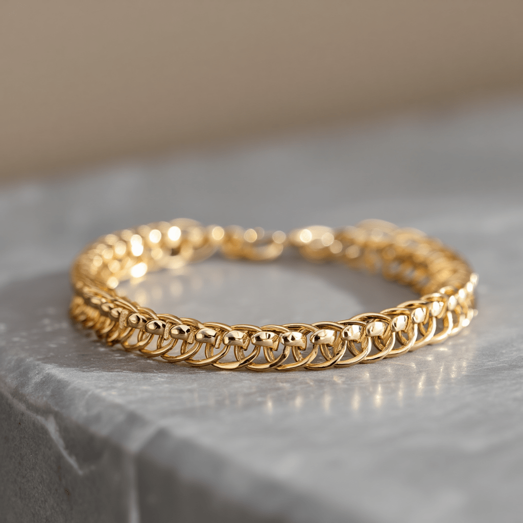 Pulseira Madame Elise em Ouro 19kl (18cm) - Loja do Ouro