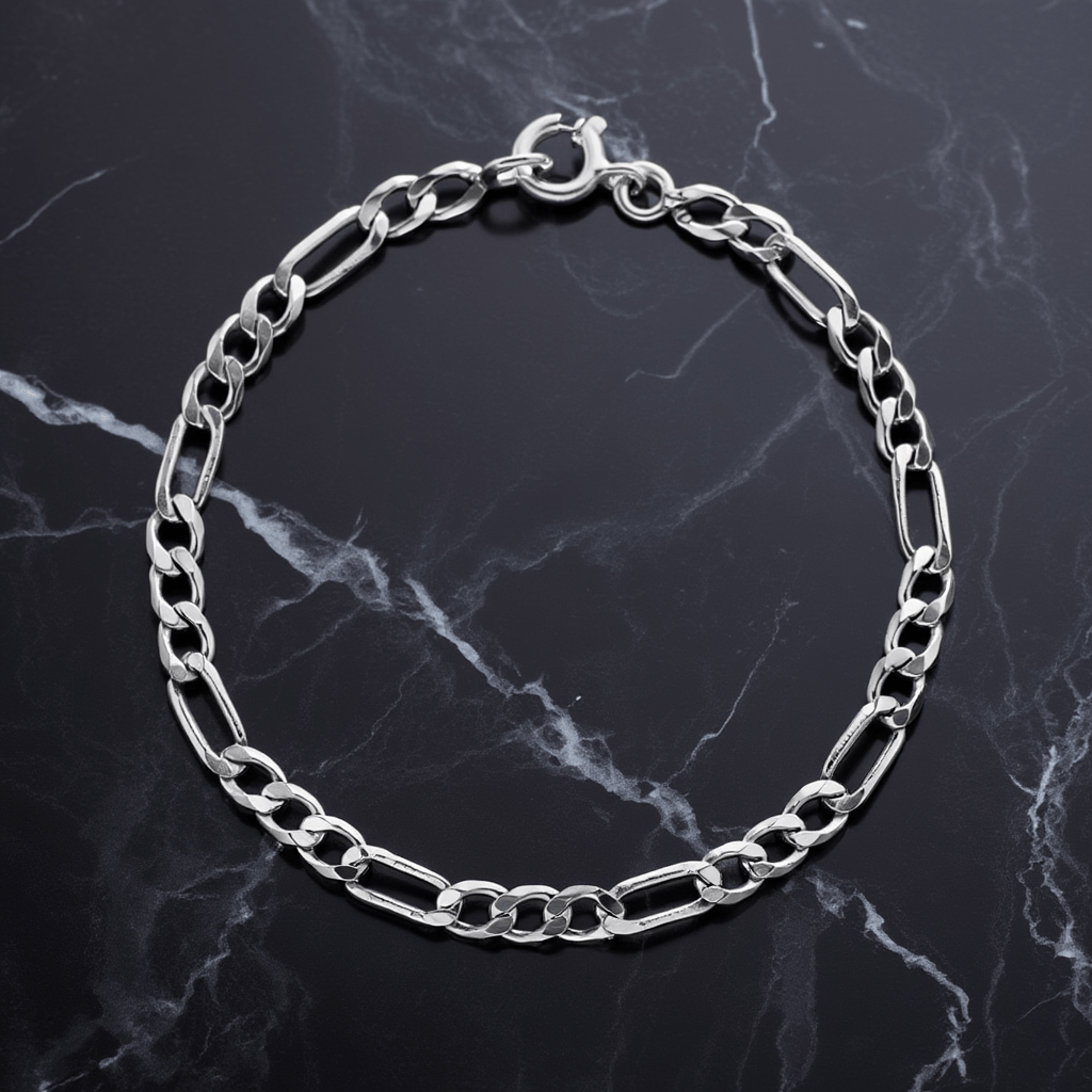 Pulseira Malha 3x1 em Prata (18cm) - Loja do Ouro