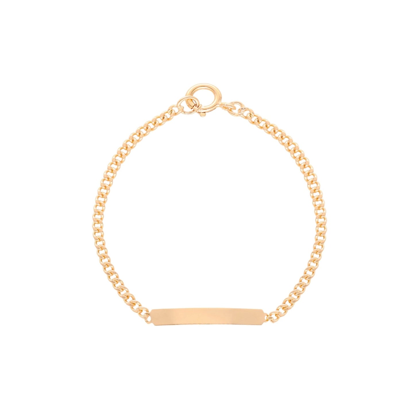 Pulseira Malha Barbela em Ouro 19kl com chapa (14,5cm) - Loja do Ouro