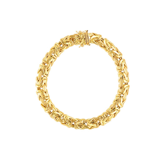 Pulseira Malha Entrelaçada em Ouro 19kl (20cm) - Loja do Ouro