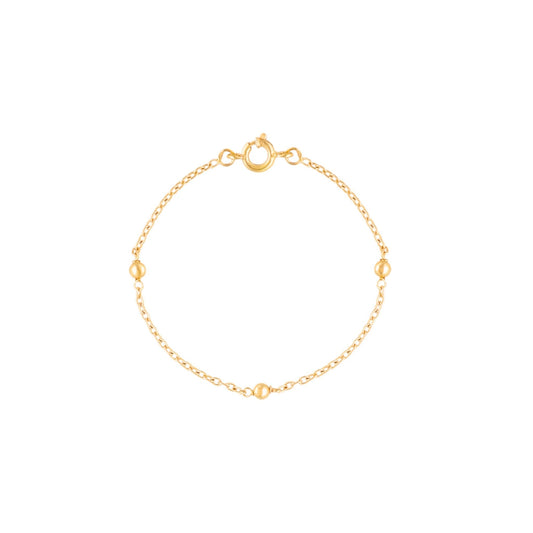 Pulseira para Criança em Ouro 19kl com Esferas (12.5cm) - Loja do Ouro