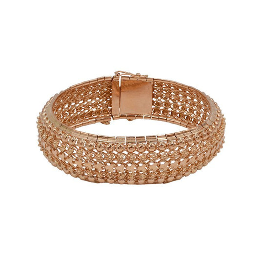 Pulseira Tapete Larga em Ouro 19kl com Caramujos - Loja do Ouro