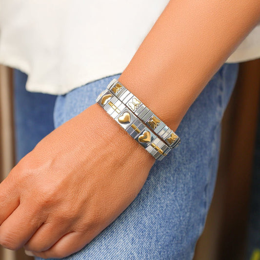 Pulseira You & Me em Aço Inoxidável - Loja do Ouro