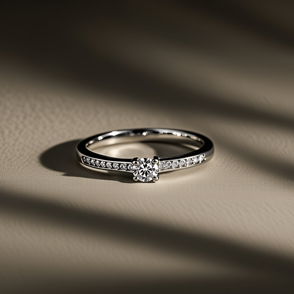 Solitário Lady Bianca em Prata com Zircónias - Loja do Ouro