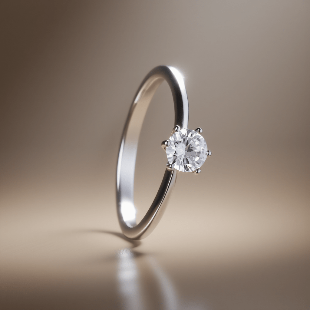 Solitário Lady Caroline em Prata com Zircónia - Loja do Ouro