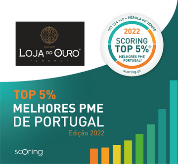 Certificação SCORING: TOP 5% MELHORES PME DE PORTUGAL - Loja do Ouro