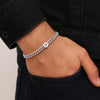 Pulseira Zephyr em Aço com Zircões Negros