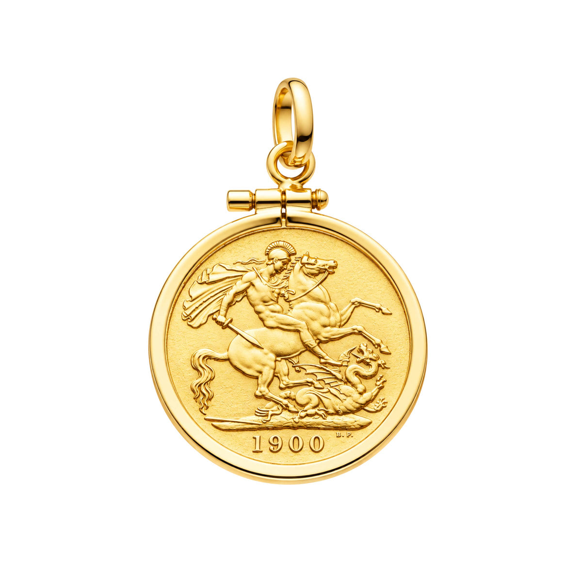 Libra Rainha Victoria (1900) em Ouro de 22kl com Aro Simples em Ouro 19kl