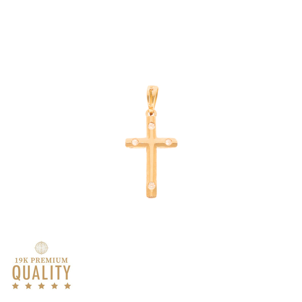 Cruz em Ouro 19kl com Zircónias (1.6cm)