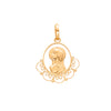 Medalha Floreada em Ouro 19kl com Nossa Senhora de Fátima (1.9cm)