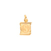 Medalha Papiro em Ouro 19kl com Letra S (1.2cm)
