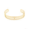 Pulseira Escrava em Aço Dourado com 3 Fiadas