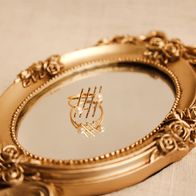 Anel em Ouro 19kl com Pérolas (T11)