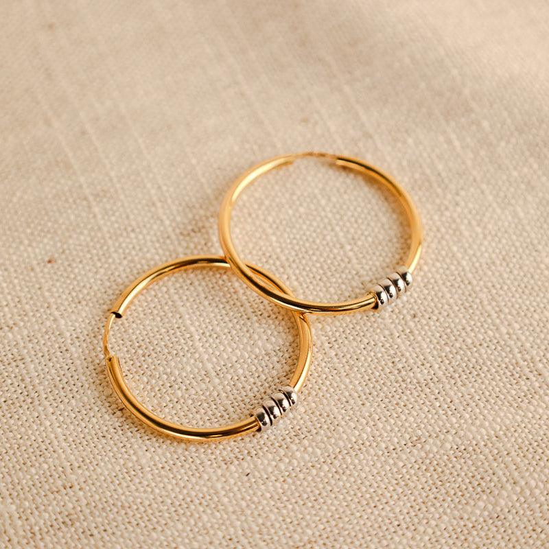 Argolas Bicolor em Ouro 19kl (3.6cm)