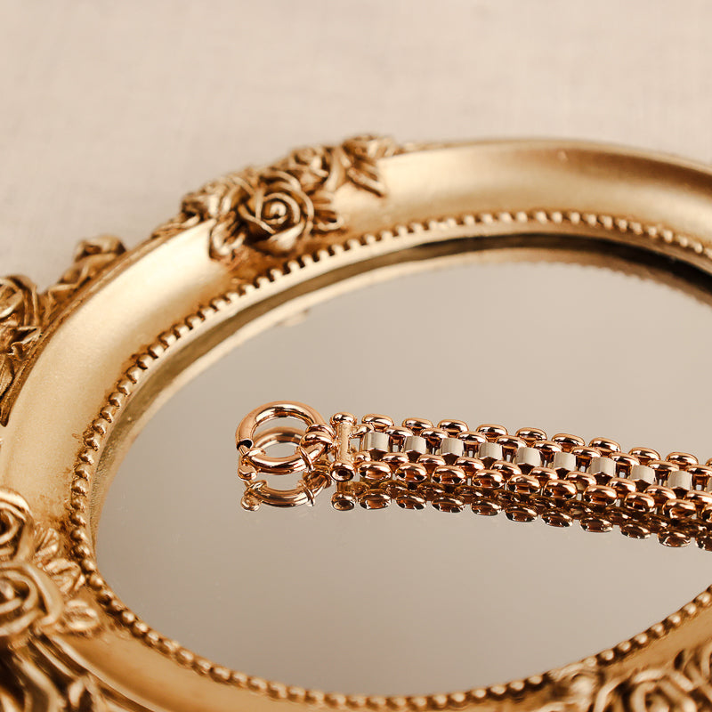 Pulseira Bicolor Articulada em Ouro 19kl