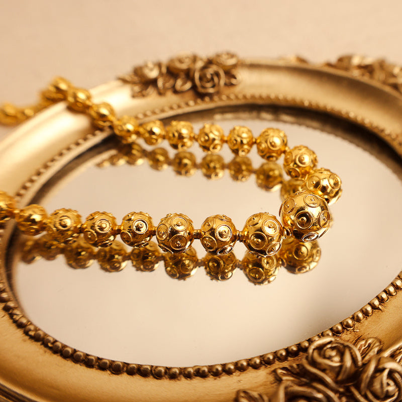 Colar Contas de Viana em Ouro de 19kl (45cm)