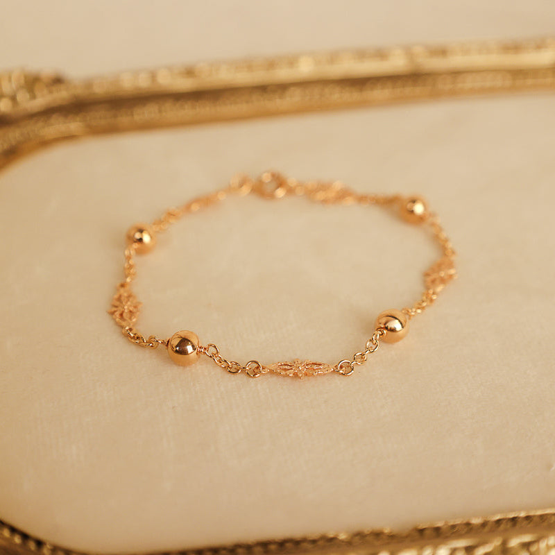 Pulseira Tradição em Ouro 19kl com Esferas (19.5cm)
