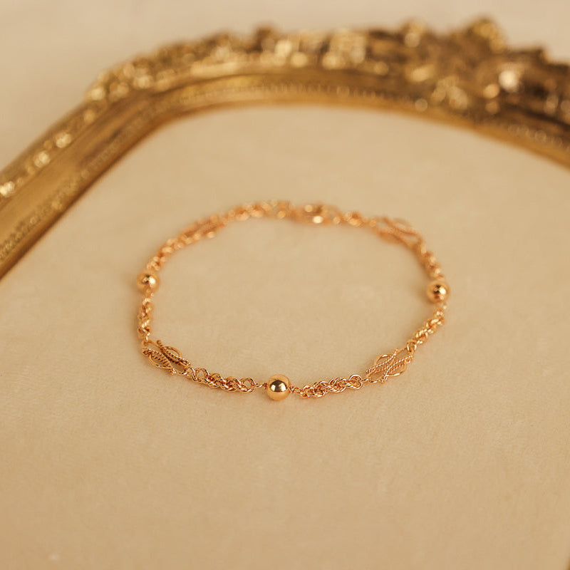 Pulseira Tradição em Ouro 19kl com Esferas (19.4cm)