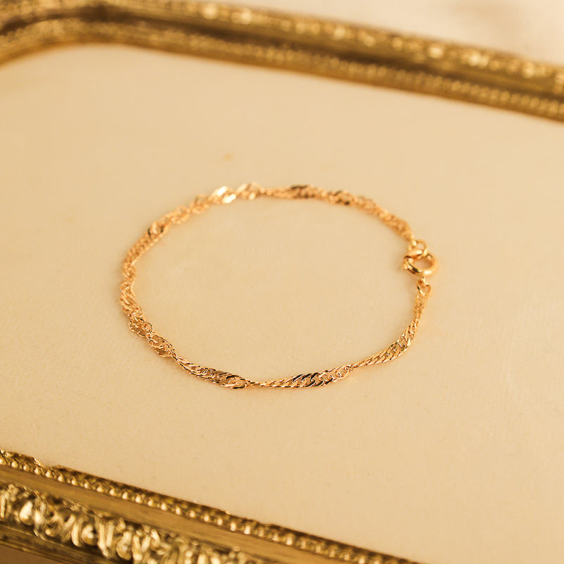 Pulseira Malha Singapura em Ouro 19kl (18cm)