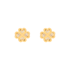 Brincos Trevo em Ouro 19kl com Zircónias (0.9cm)