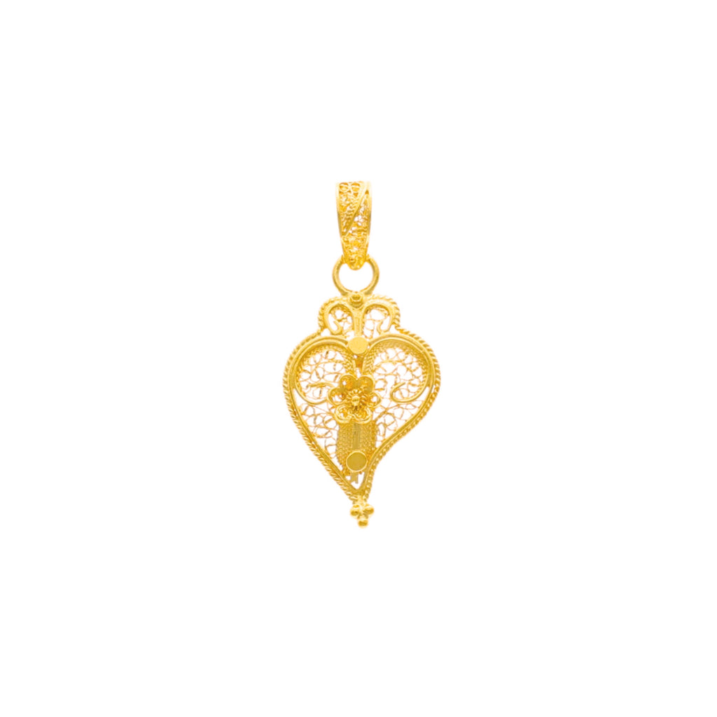 Medalha Coração de Viana em Ouro 19kl (2.3cm)